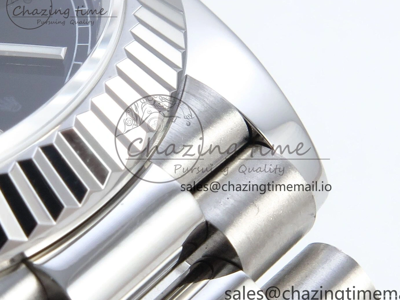 0126 Day Date 128239 36mm SS KF 1:1 Best Edition Black Dial Stick Marker On President Bracelet A2836 (Gain Weight) ZipUp 640